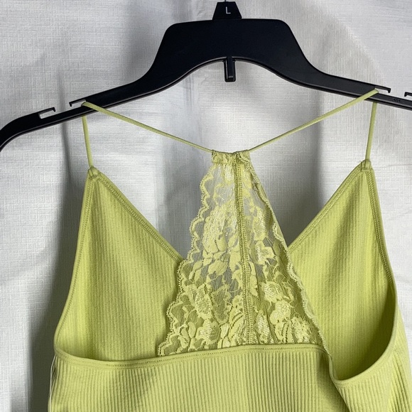 So L XL jr seamless lace back ribbed top casual summer boho stretch party - Picture 11 of 15